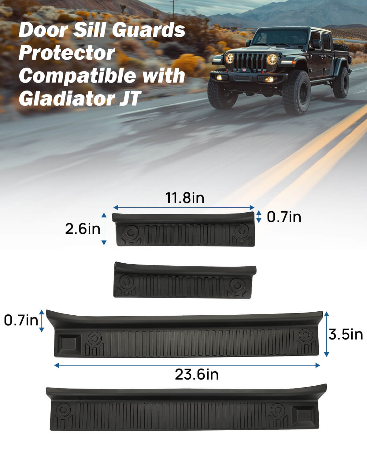 Gladiator Door Sill Guards Compatible with Gladiator JT 2020-2025