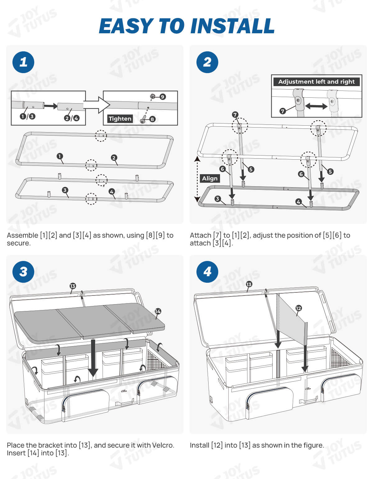JOYTUTUS Truck Bed Cargo Box Organizer