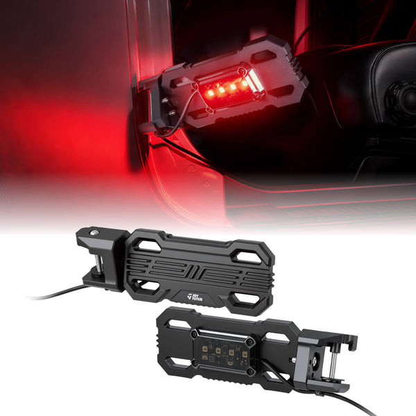 LED Foot Pegs for Jeep Wrangler JK/JL & Gladiator JT (2007–2026) – CNC Doors Off Footrests with 7 Lighting Modes
