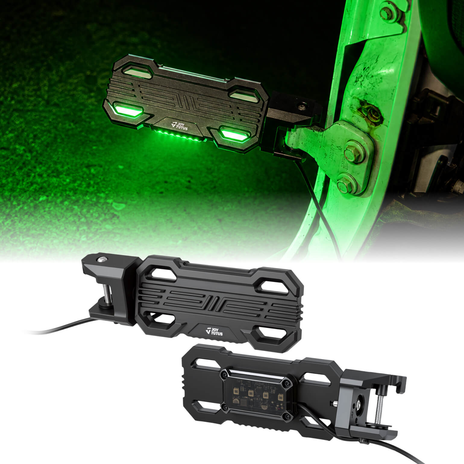 LED Foot Pegs for Jeep Wrangler JK/JL & Gladiator JT (2007–2026) – CNC Doors Off Footrests with 7 Lighting Modes
