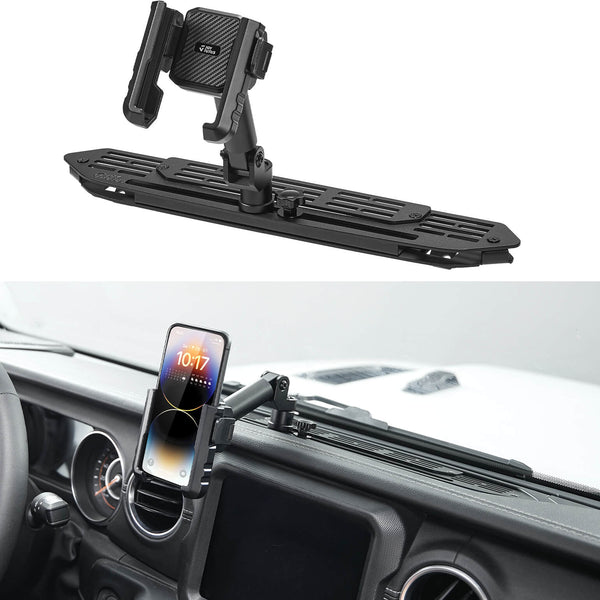 Metal Dash Phone Holder for Wrangler JL 2018–23 & Gladiator JT