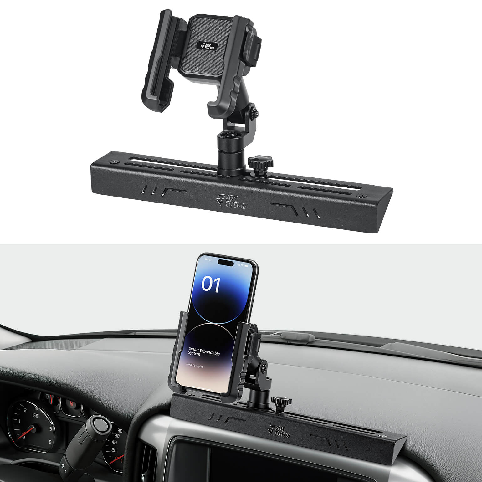 Metal Dash Mount 360° Portable Phone Holder for Silverado & Sierra 2014-2018