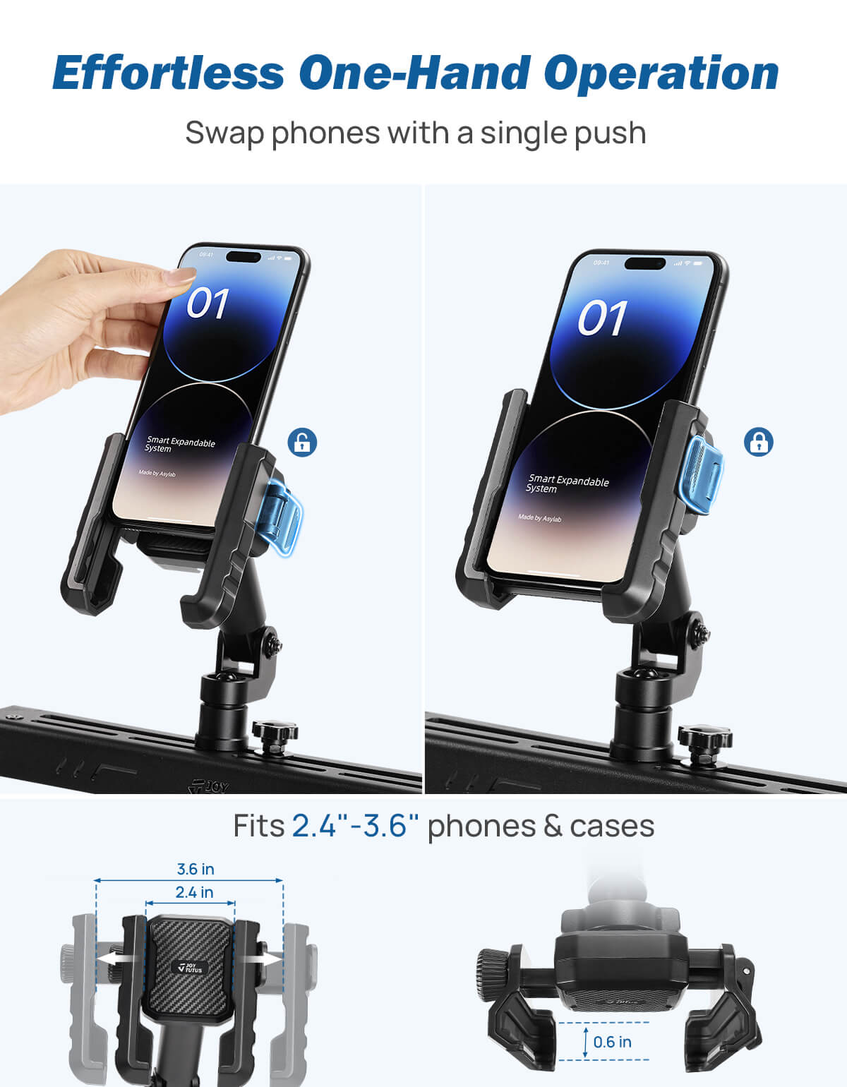 Metal Dash Mount 360° Portable Phone Holder for Silverado & Sierra 2014-2018