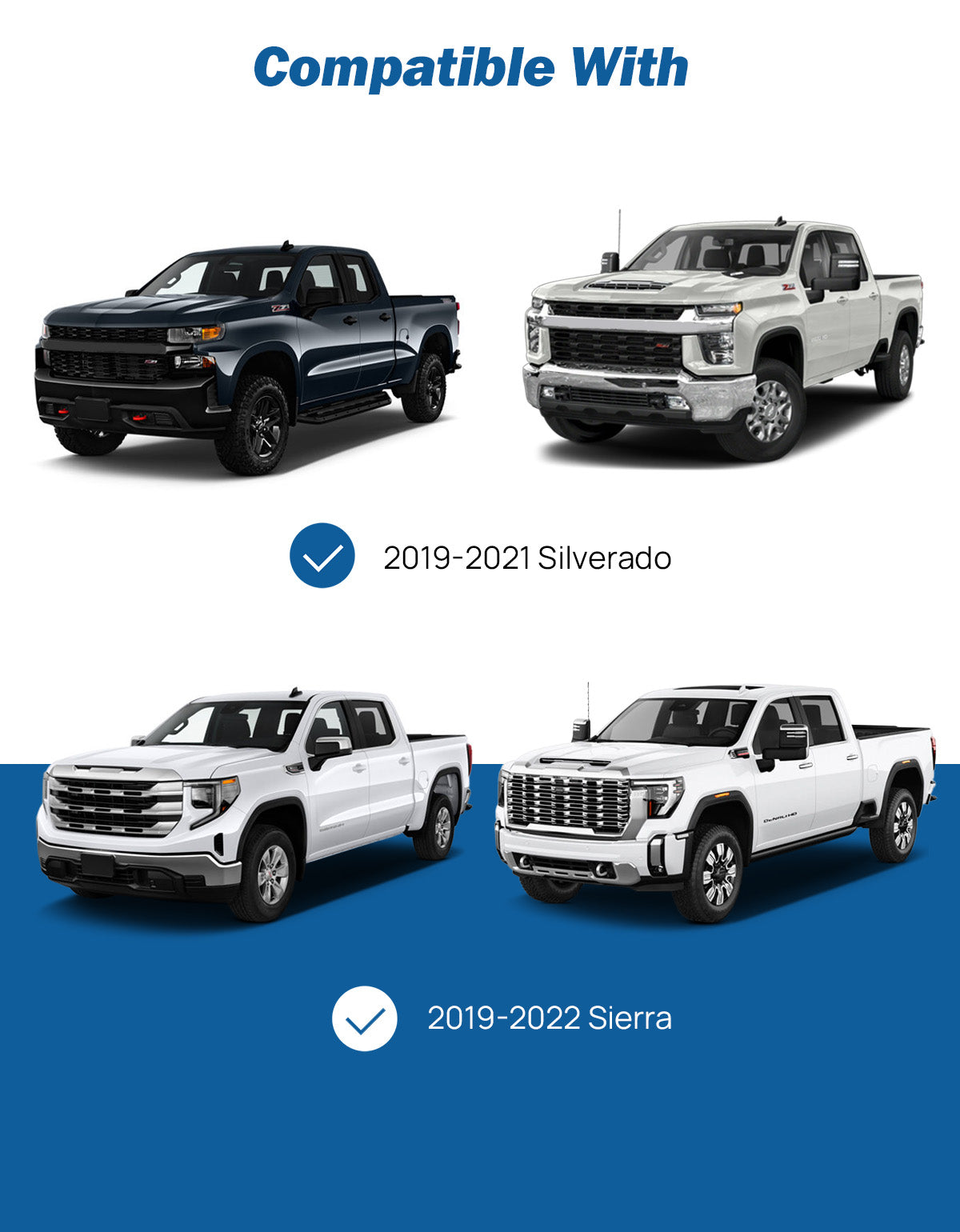 Metal Dash Mount Phone Holder Compatible with Silverado & Sierra 2019-2022