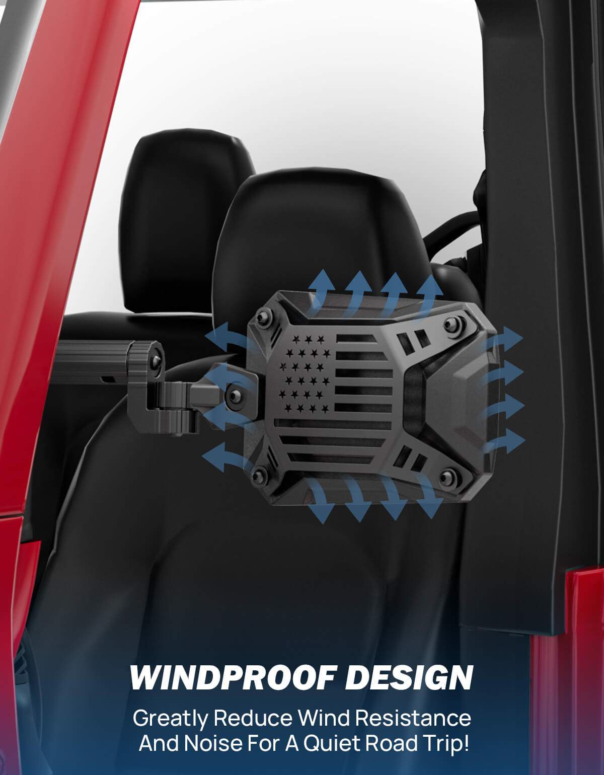 Mirrors Doors Off Compatible with 2024-2026 Wrangler JL Gladiator JT