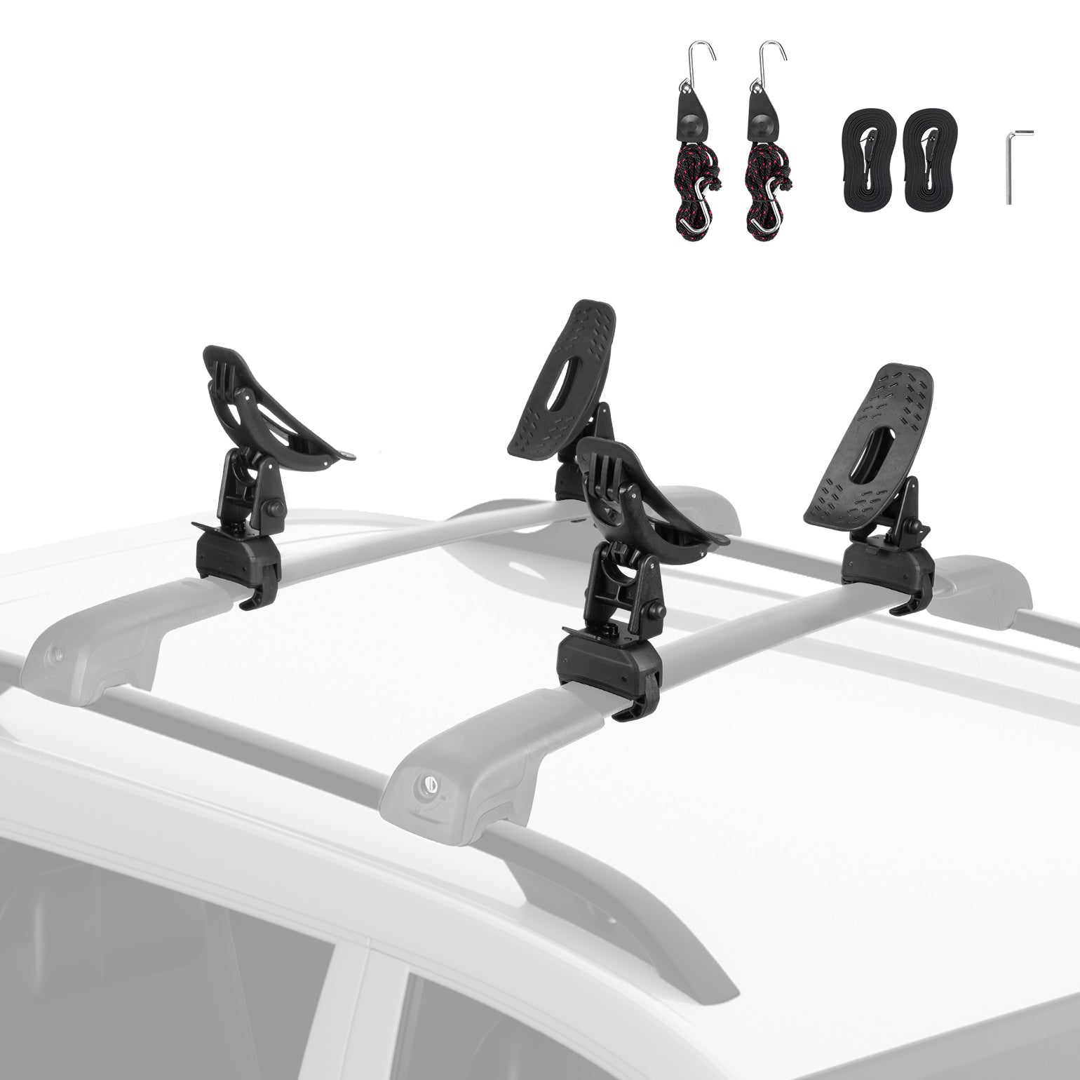 Universal Kayak Roof Rack Saddles for Cross Bars – 150LB Kayak Carrier Kit