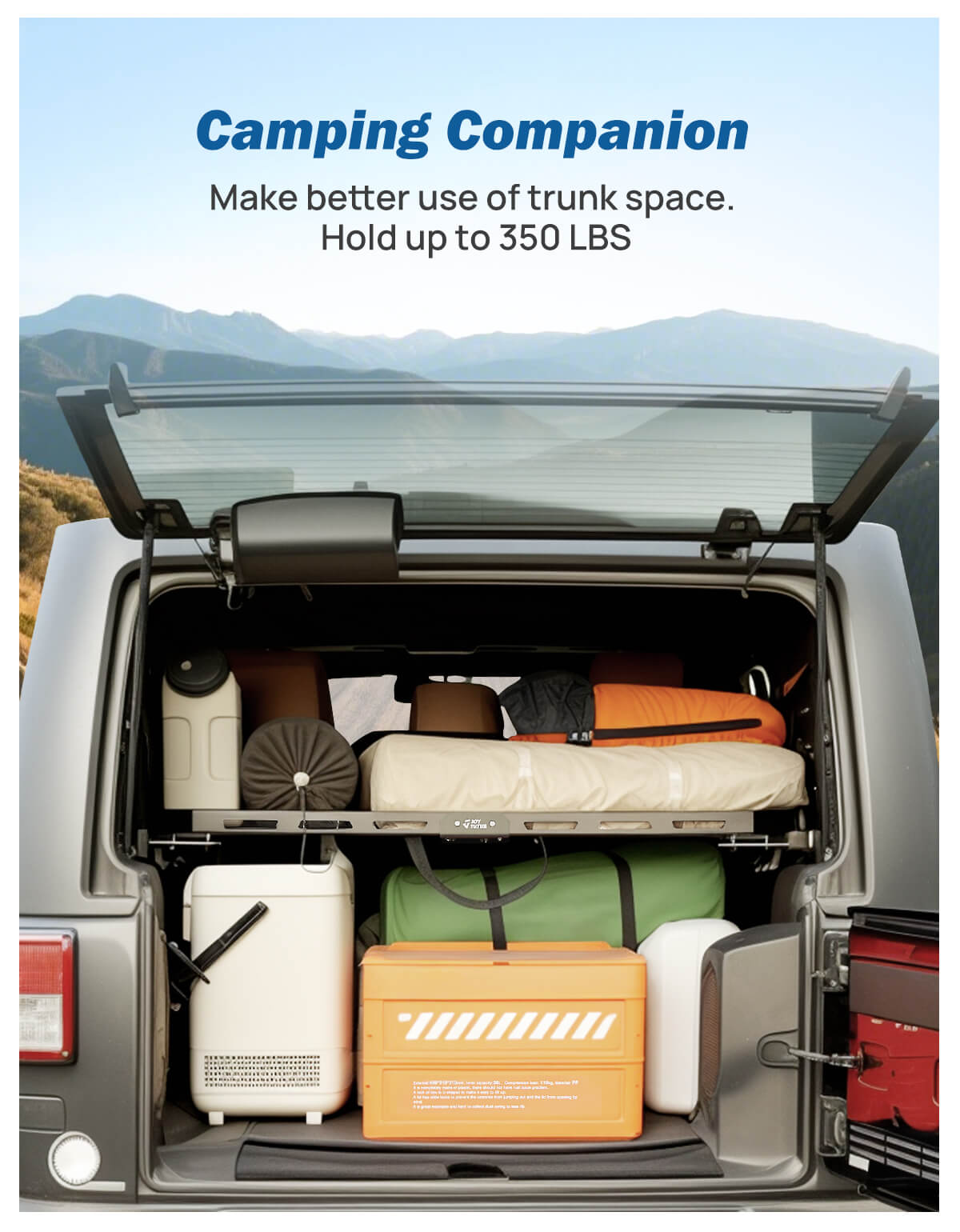 Rear Cargo Rack Basket Compatible with 2007-2018 Wrangler JK