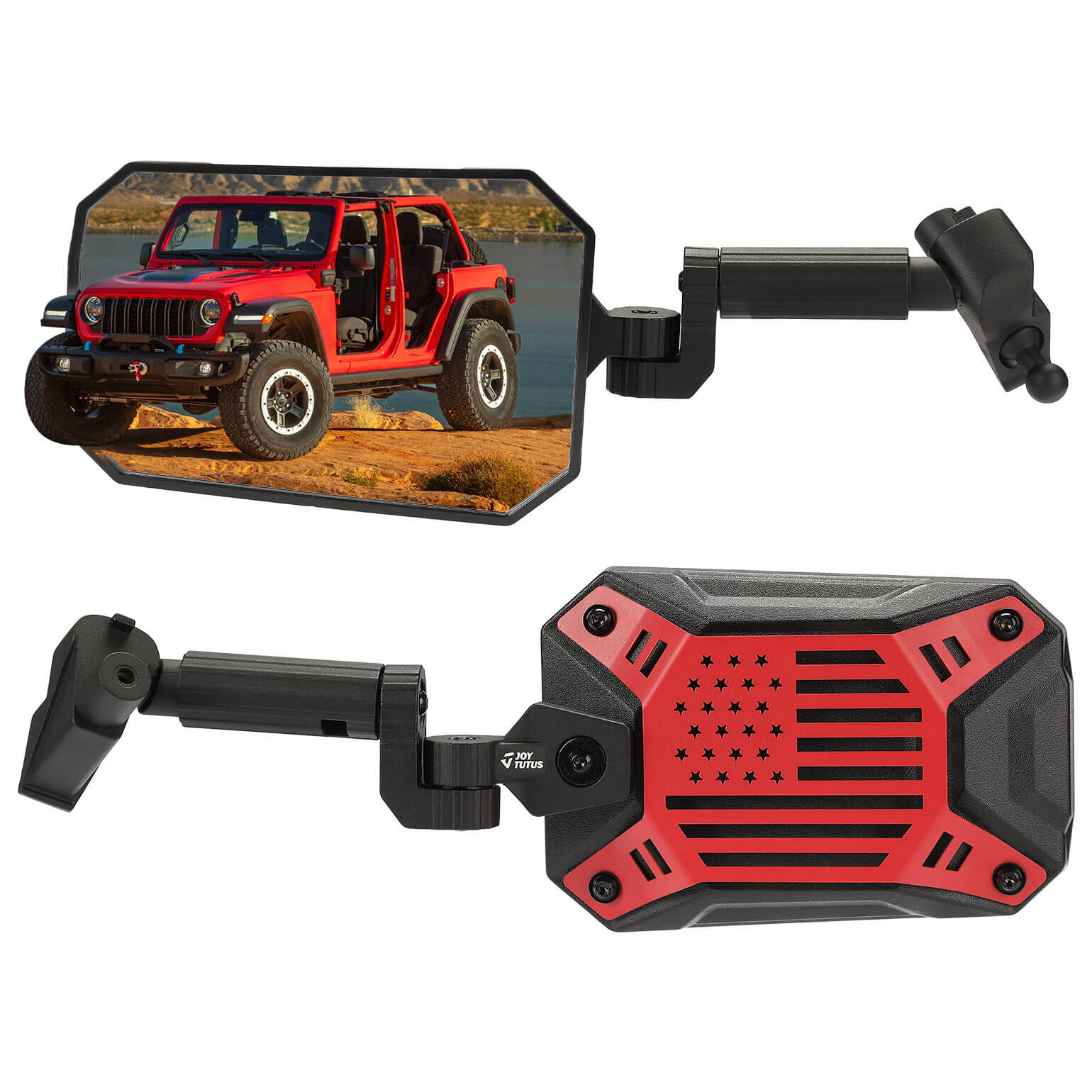 Red Mirrors Doors Off Compatible with Wrangler JL Gladiator JT 2018-2023