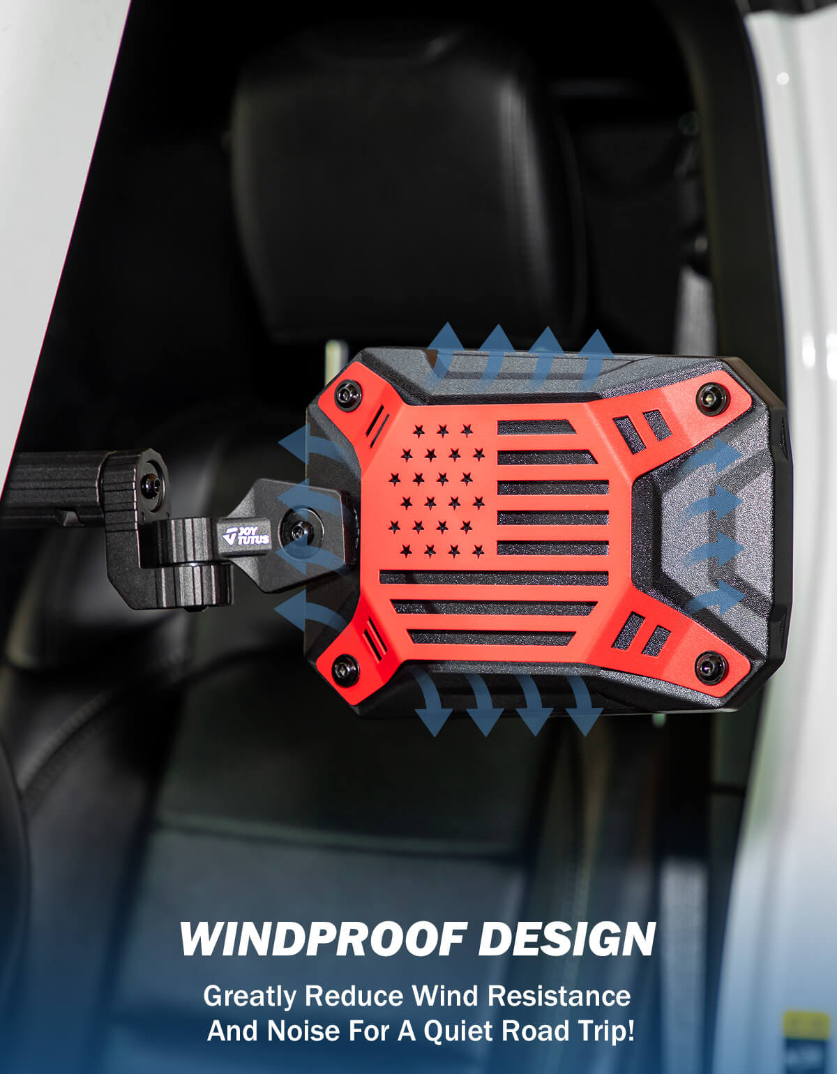 Red Mirrors Doors Off Compatible with Wrangler JL Gladiator JT 2018-2023