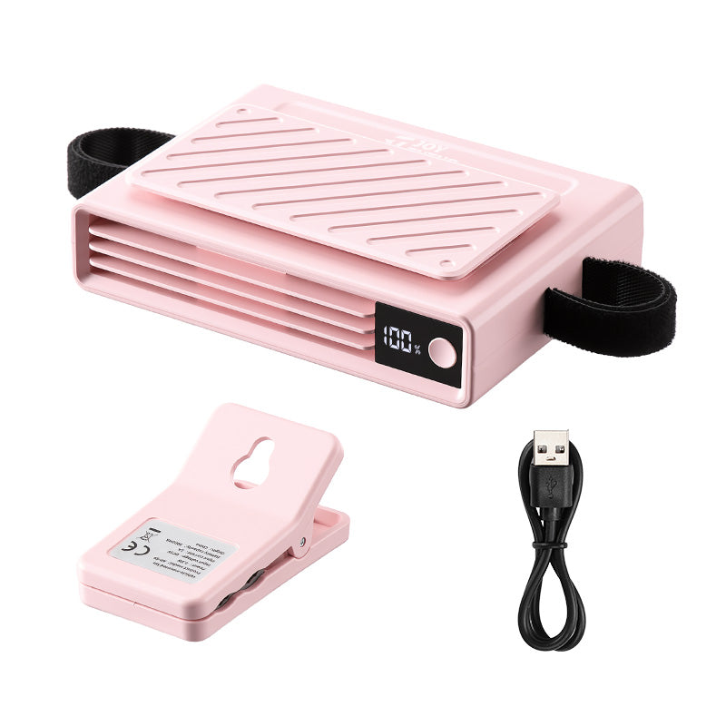 Car Cooling Fan for Backseat Front Rear Seat Clip on Sun Visor Fan Pink 3000mAh Rechargeable Battery for SUV RV UTV Truck
