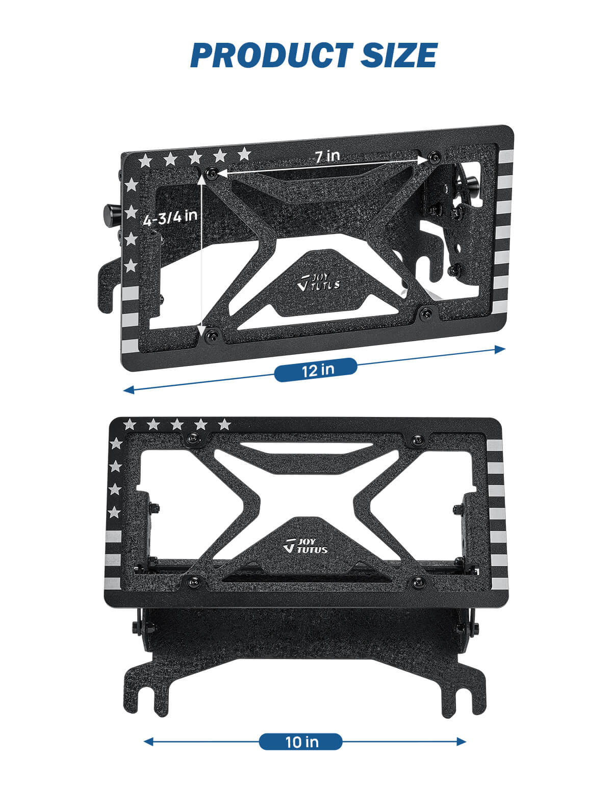 Universal Flip-Up License Plate Mount for 10 Hawse Fairlead (254mm)