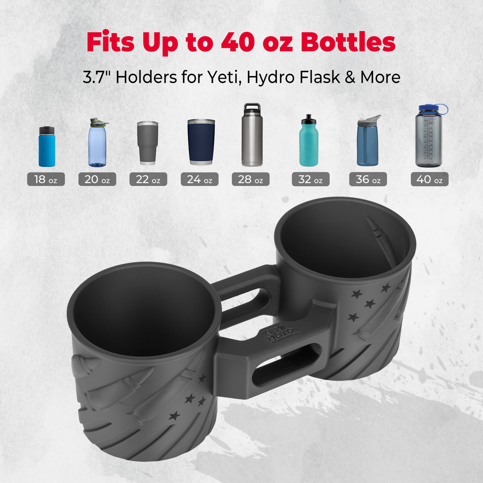 Universal UTV Grab Bar Cup Holder Compatible with Polaris RZR, Can-Am Maverick, Yamaha YXZ