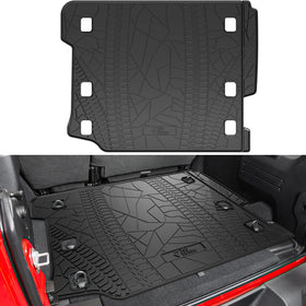 Cargo Mat with OEM Subwoofer, All-Weather Guard Trunk Mat Cargo Liners Heavy Duty Waterproof Odorless Durable for Wrangler JL 2018-2023 4 Door - NOT FIT 4XE Black