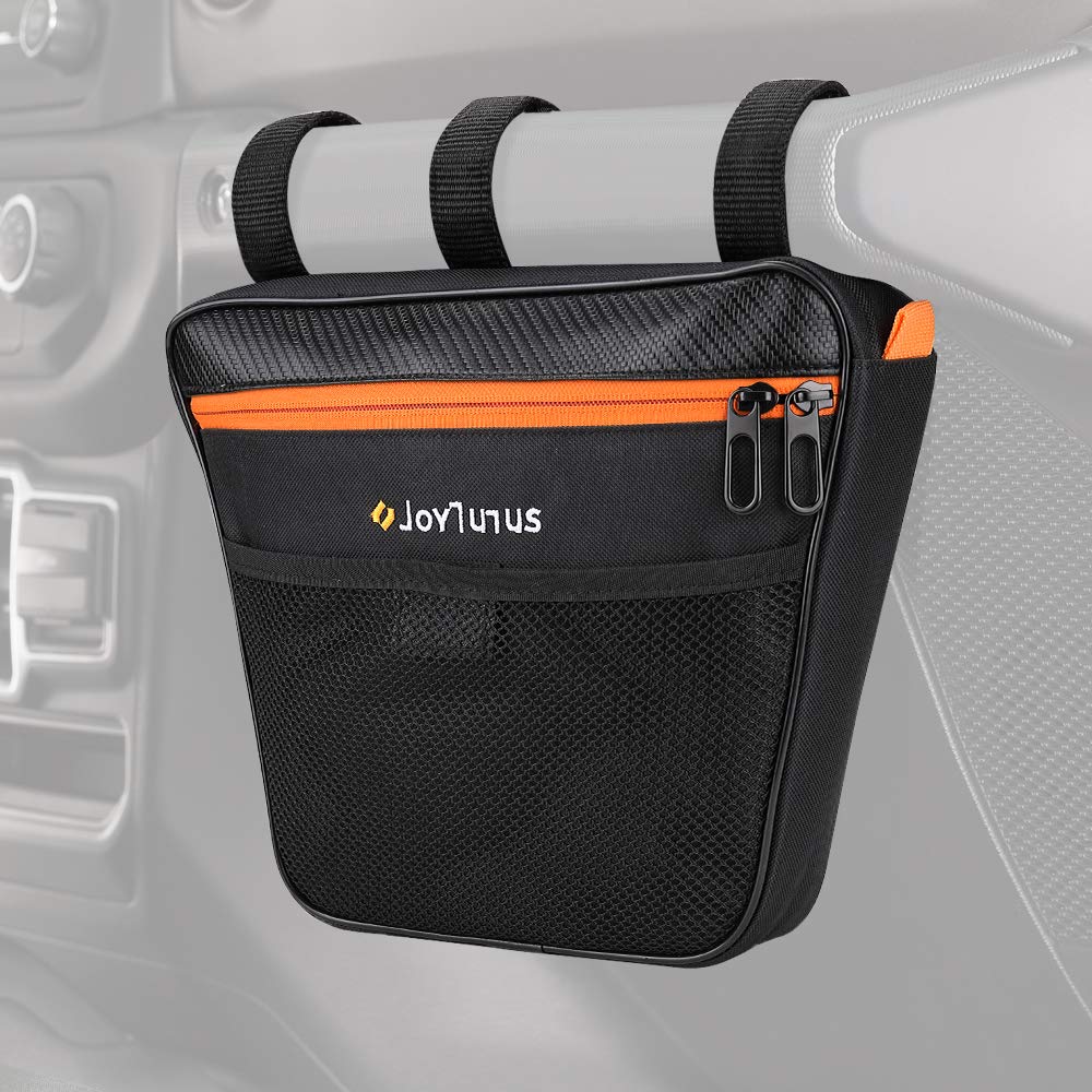 JOYTUTUS Passenger Grab Handle Storage Bag, Fit for Wrangler CJ YJ TJ JK JL 1965-2023 & JT Gladiator 2020-2023 UTV