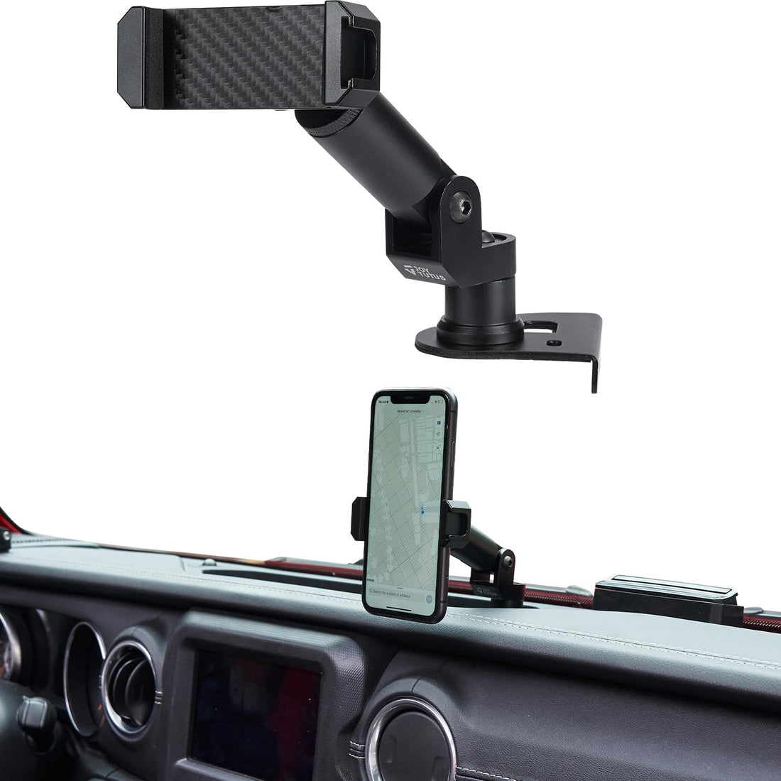 Heavy Duty Phone Mount, Dash Mount Cell Phone Holder Compatible with Gladiator JT & 2018-2023 Wrangler JL (NOT 4xe)