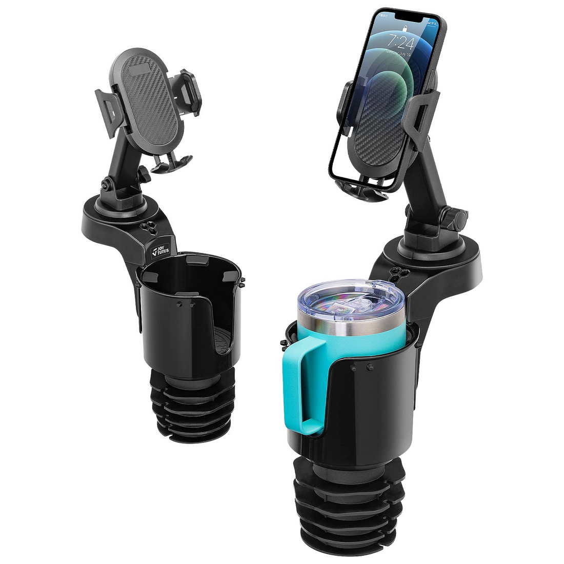 Car Cup Holder with Cellphone Mount ,Universal Adjustable Fit in