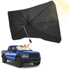 Windshield Sun Shade Umbrella Compatible with F150, for Full-Size Pickup Truck, 360° Rotation Bendable Shaft Foldable(61''x 30'')