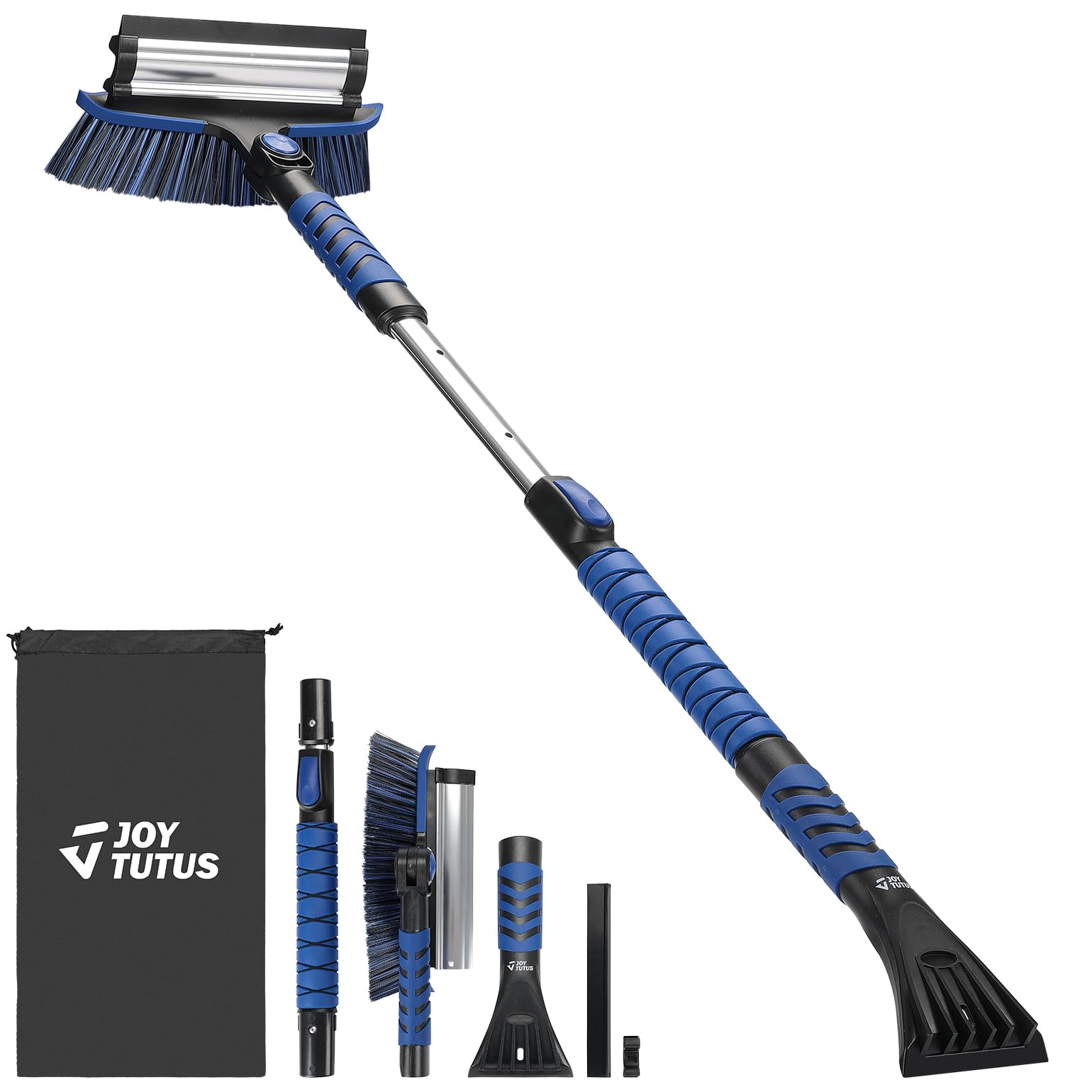 41.5″ Extendable Snow Brush and Ice Scraper, 270° Pivoting