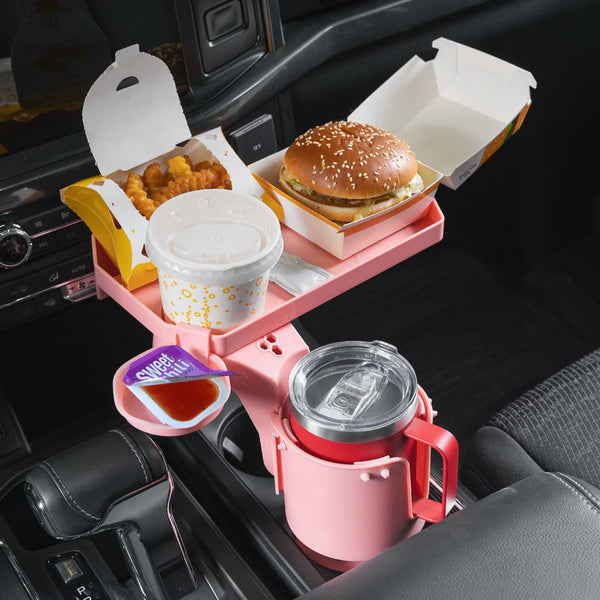 JoyTutus Car Cup Holder Expander, Automotive Cup Attachable Tray with 360°  Rotation,Large Cup Holder Adapt Most Regular Cups with 18-40 oz, fit in
