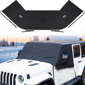 Windshield Snow Cover Fit for Wrangler JL Gladiator JT, with Side Mirror Covers for All Weather