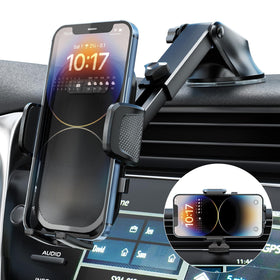 Universal Phone Holder Car, Phone Mount for Car Fit iPhone Samsung All Smartphones