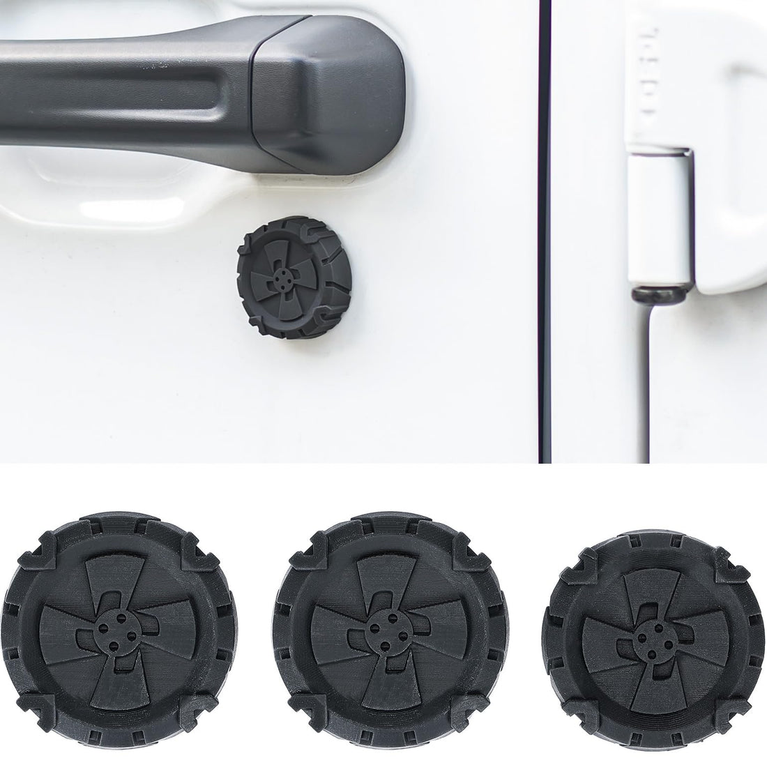 JOYTUTUS Adsorption Key Hole Cover, Upgrade Door Lock Trim Cover for Wrangler JL & Gladiator JT
