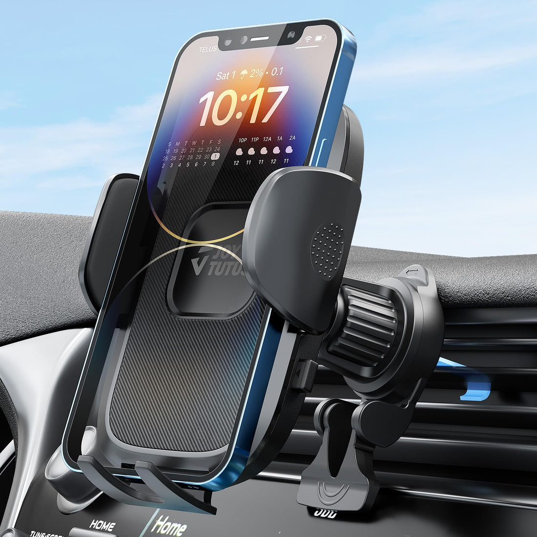 JOYTUTUS Phone Holder for Car Vent [Military-Grade Hook Clip] [Thick Cases Friendly]