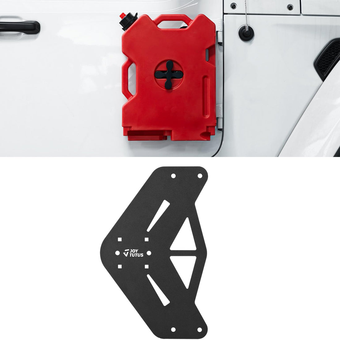 Upgraded Fuel Door Hinge Mount Bracket, Hold 2 Gal Gas Can Container fits for 2007-2024 Wrangler JK JL JT