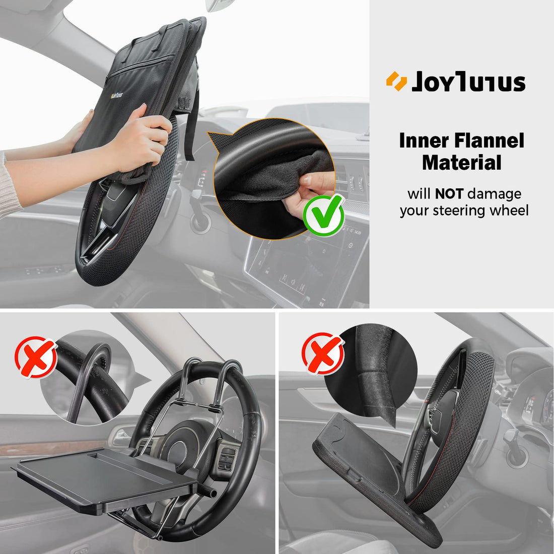 3 in 1 Steering Wheel Eating Tray, Car Back Seat Laptop Desk