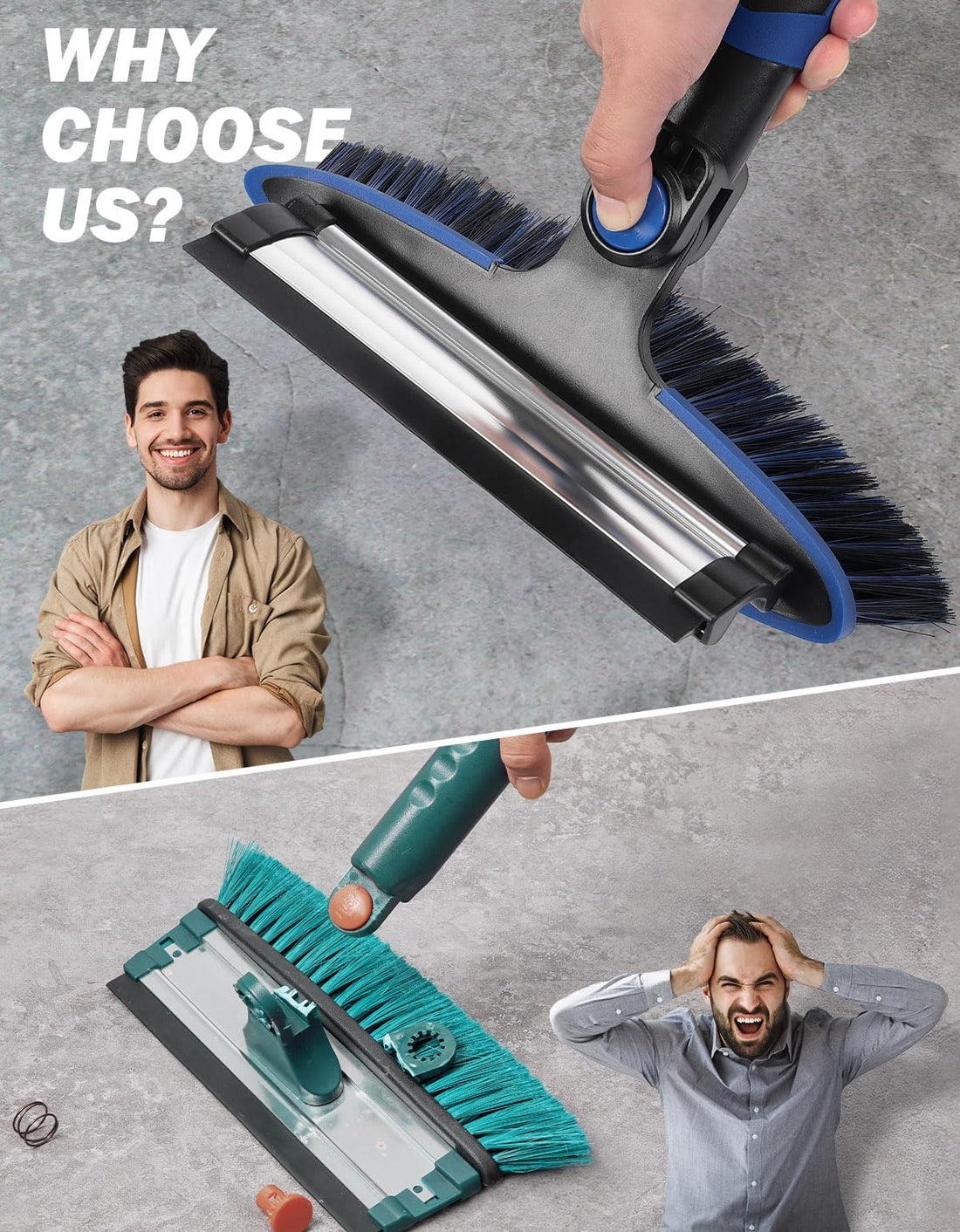 41.5″ Extendable Snow Brush and Ice Scraper, 270° Pivoting Snow Scraper Brush for Car Windshield