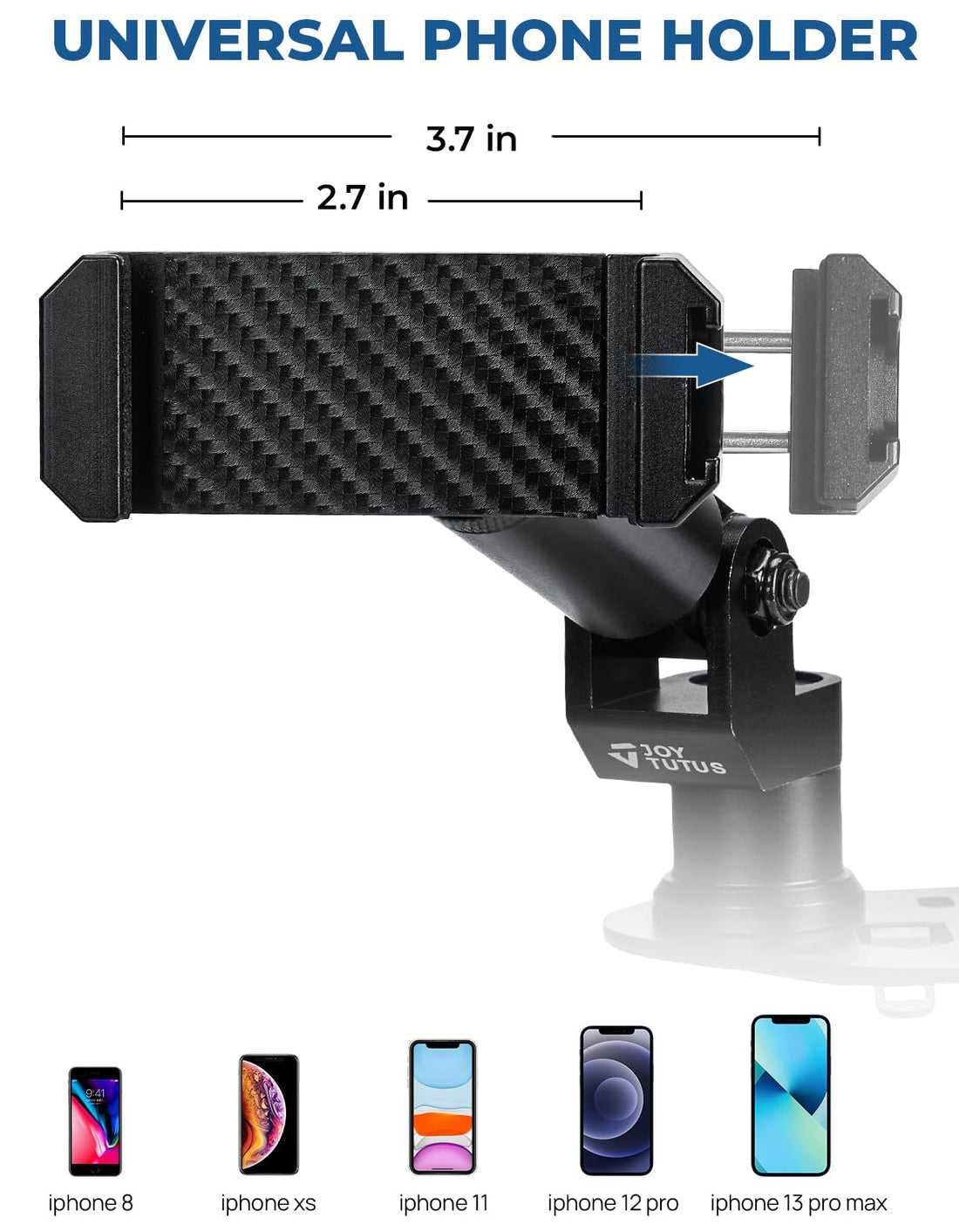 Heavy Duty Phone Mount, Dash Mount Cell Phone Holder Compatible with Gladiator JT & 2018-2023 Wrangler JL (NOT 4xe)