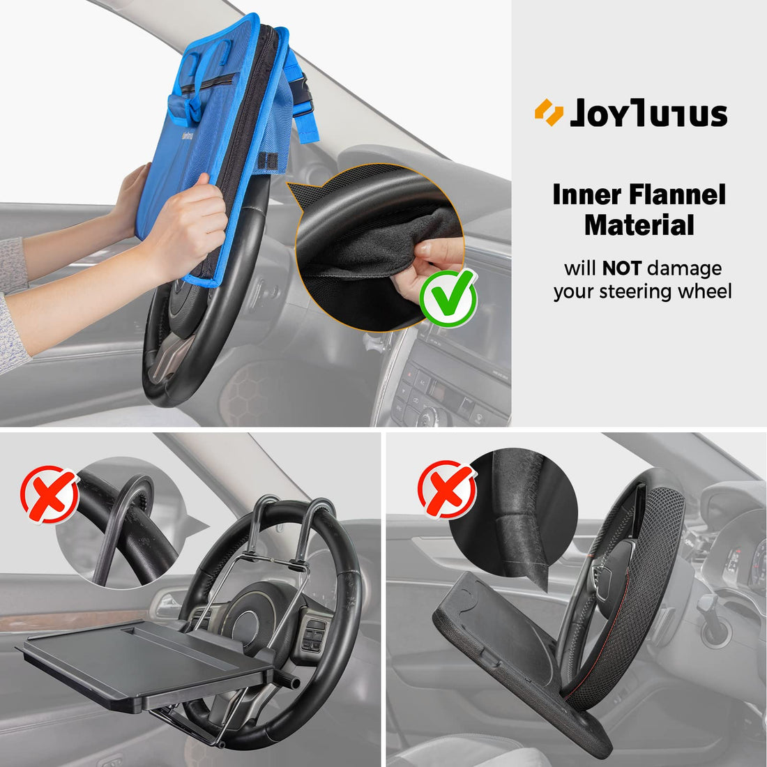 3 in 1 Steering Wheel Eating Tray, Car Back Seat Laptop Desk