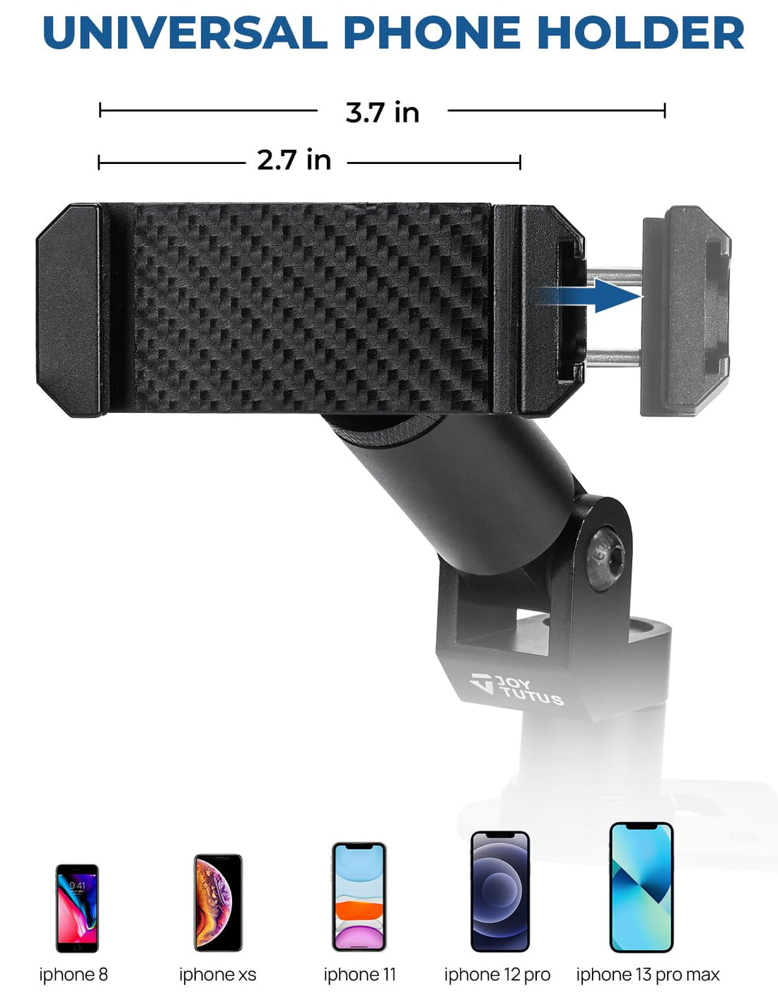 Heavy Duty Phone Mount, Dash Mount Cell Phone Holder Compatible with Gladiator JT & 2018-2023 Wrangler JL (NOT 4xe)