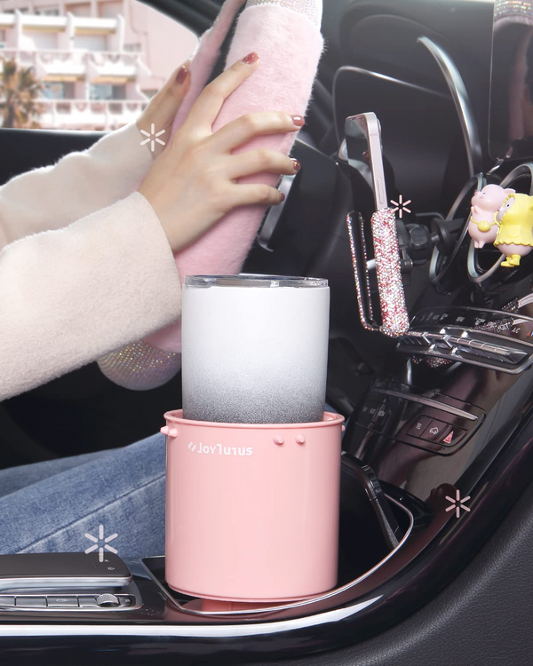 JOYTUTUS Upgraded Car Cup Holder Expander with Offset Base, Compatible  YETI, Hydro Flask, Large for Hold 18-40 oz Bottles and Mugs, Other in  3.4-3.8