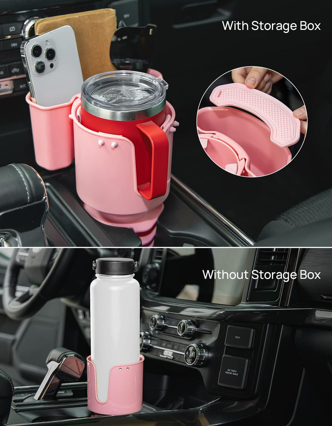 Cup Holder Expander Adapt 18-40oz,fit in 2.75-3.25inch Car Holder