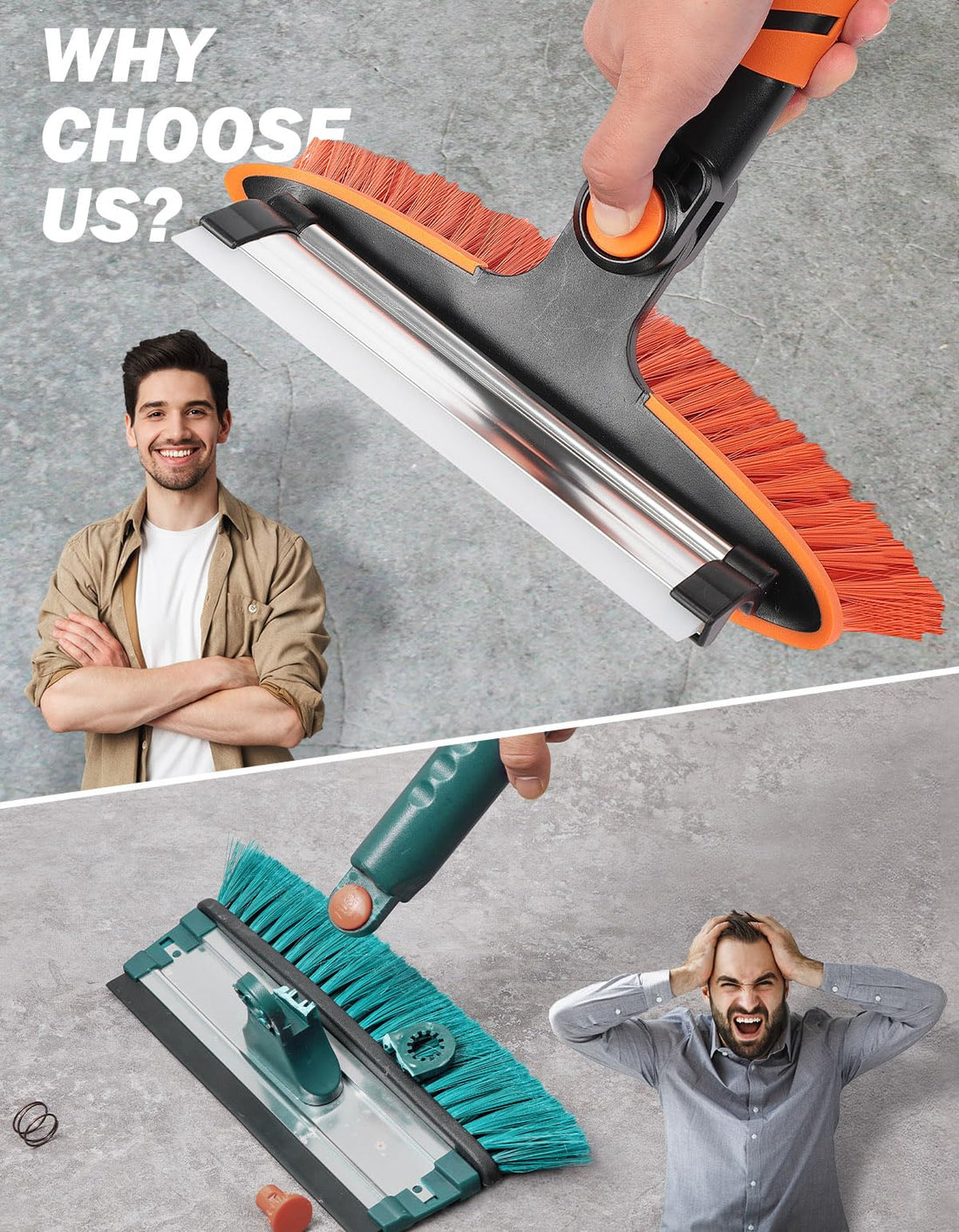 41.5″ Extendable Snow Brush and Ice Scraper, 270° Pivoting Snow Scraper Brush for Car Windshield