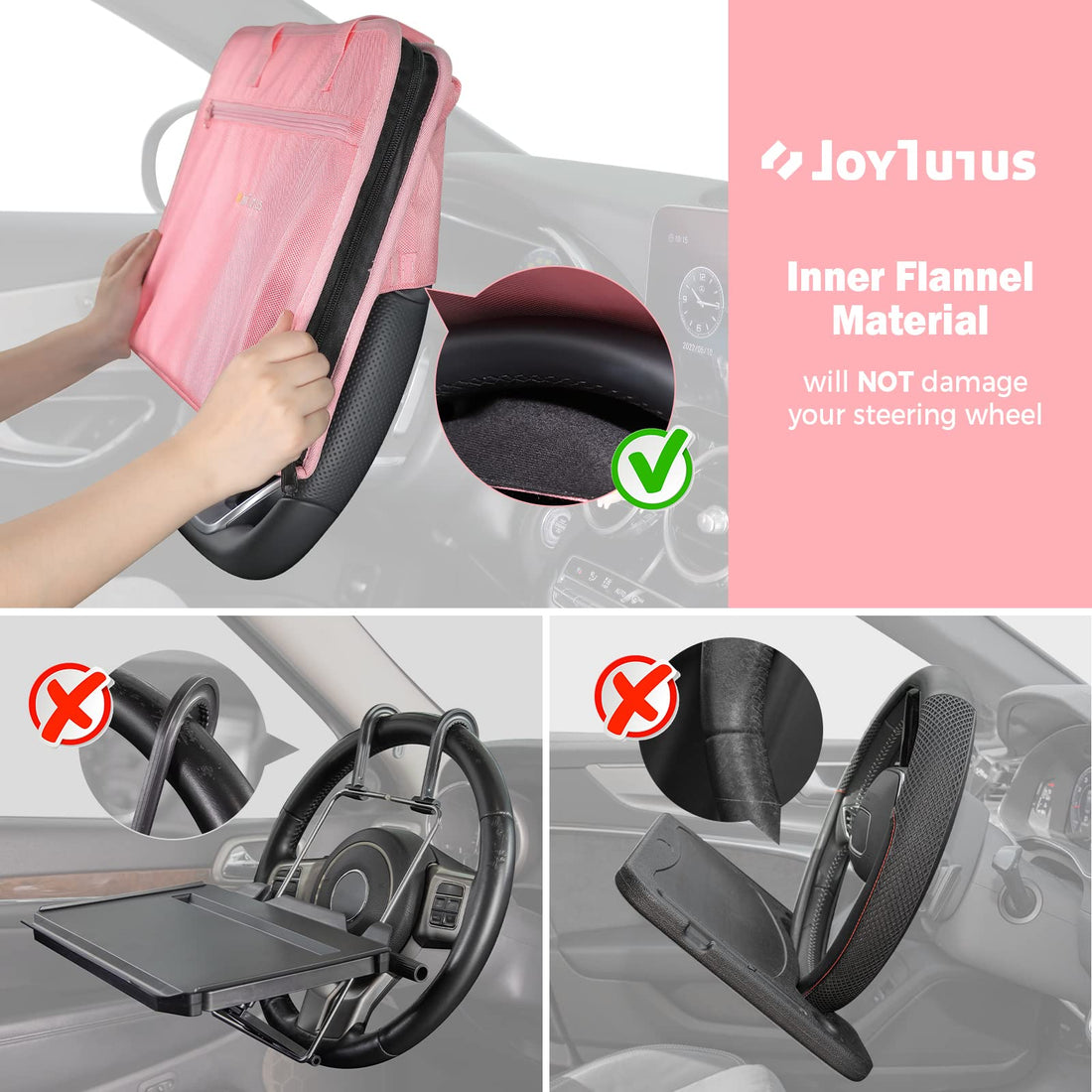 3 in 1 Steering Wheel Eating Tray, Car Back Seat Laptop Desk