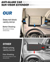 Polarized Sunshade Extender for Car with Polycarbonate Lens, Adjustable Sun Visor Extender Anti-Glare