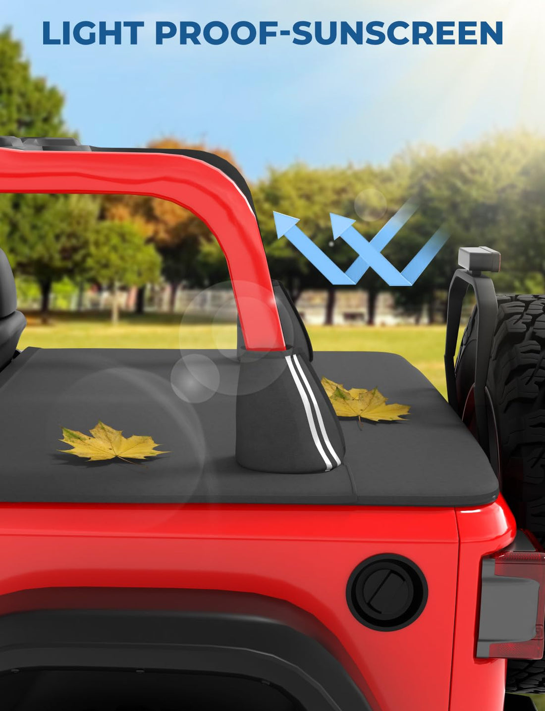 JOYTUTUS Tonneau Cover Fit for Wrangler JL 2 Doors, JL Trunk Cargo Cover Tailgate Cover