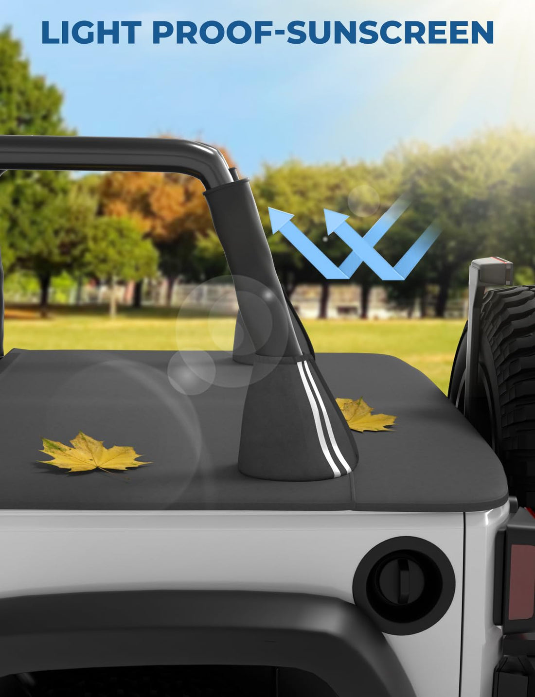 JOYTUTUS Tonneau Cover Fit for 2007-2018 Wrangler JK 2 Doors, JK Cargo Trunk Cover Tailgate Cover