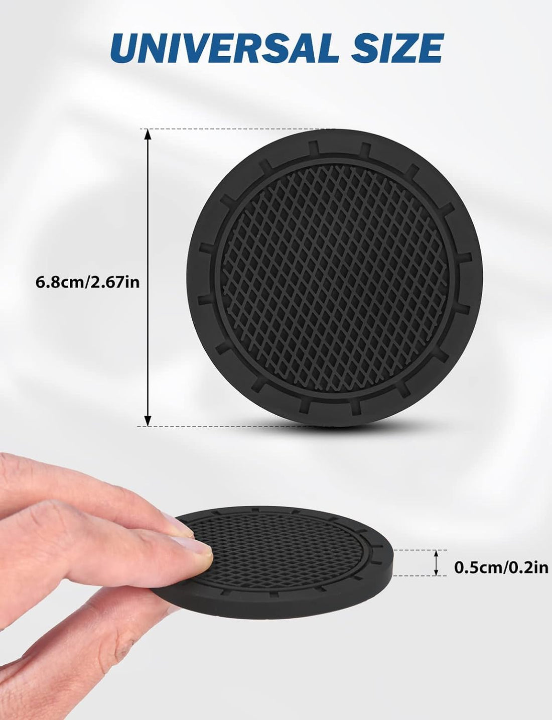 JOYTUTUS Car Cup Holder Coaster, 2.75 inch Universal Anti-Slip Shockproof Car Coasters
