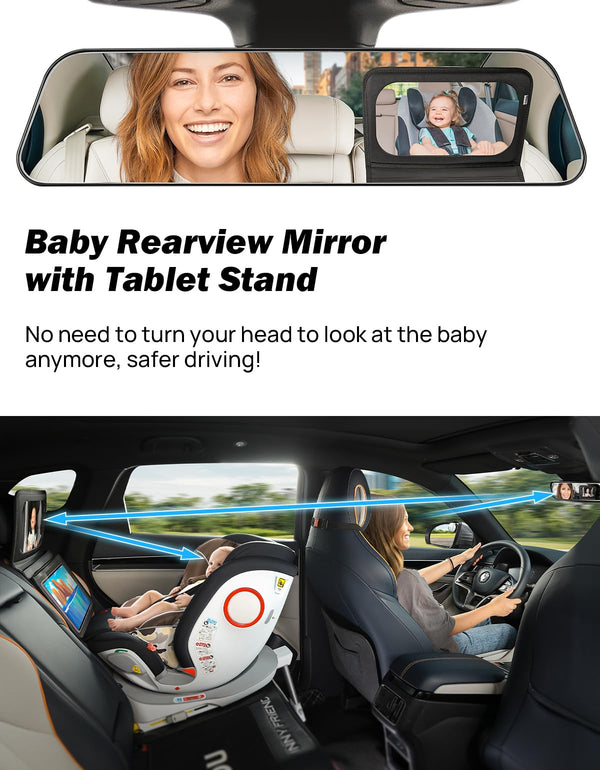 Car Wide View Rearview Mirror Anti-Glare Film Interior Rearview Wide Angle