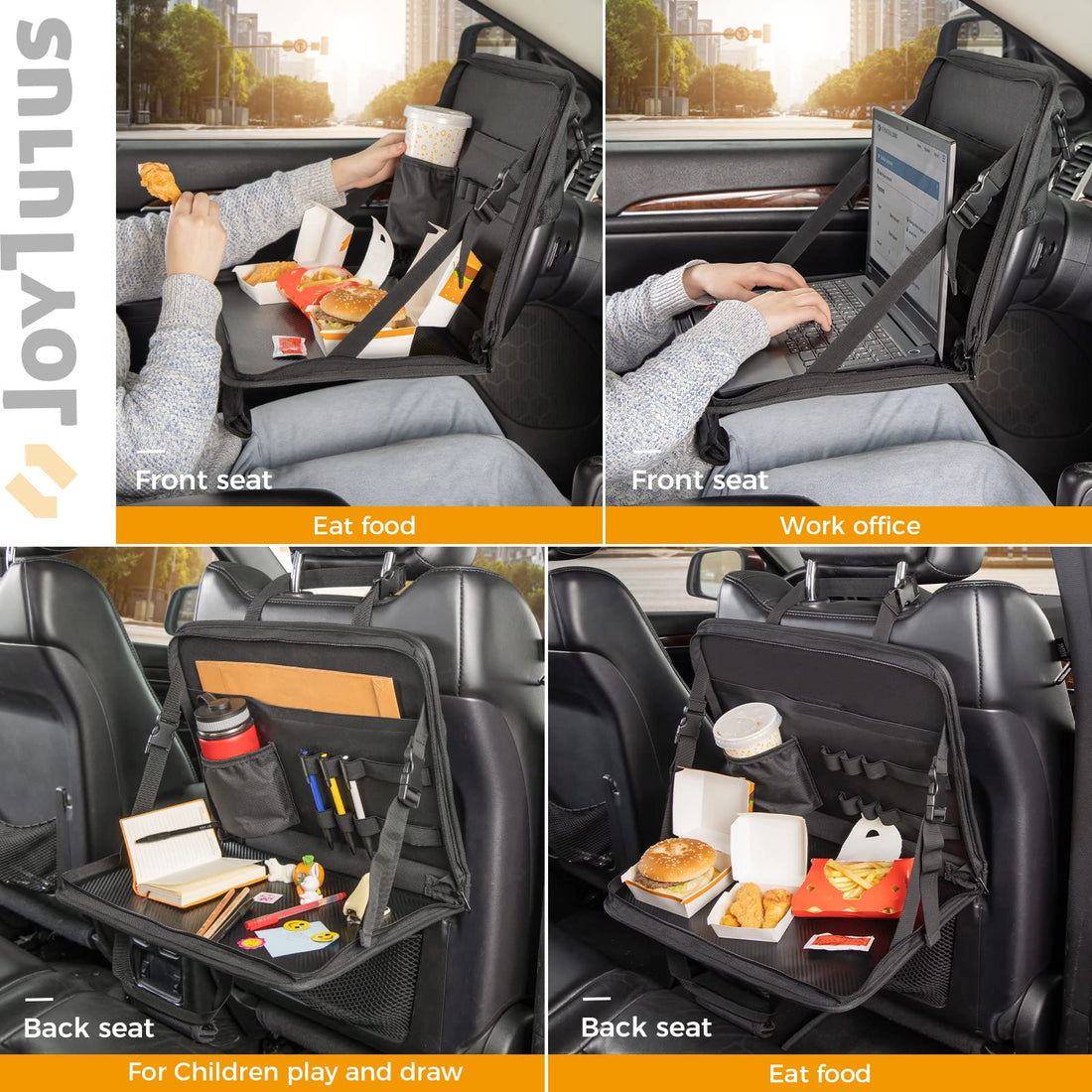 3 in 1 Steering Wheel Eating Tray, Car Back Seat Laptop Desk