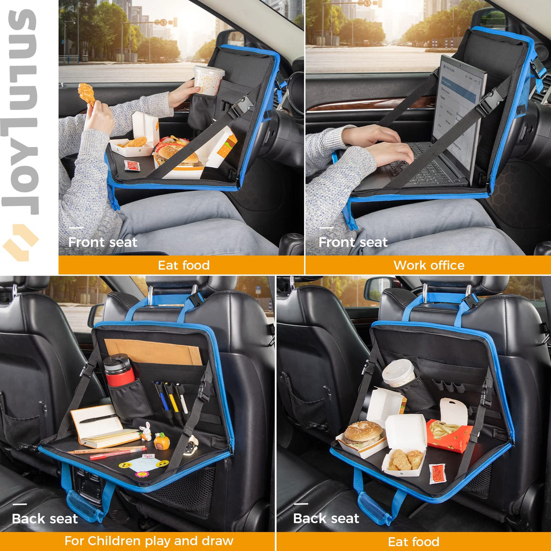 3 in 1 Steering Wheel Eating Tray, Car Back Seat Laptop Desk