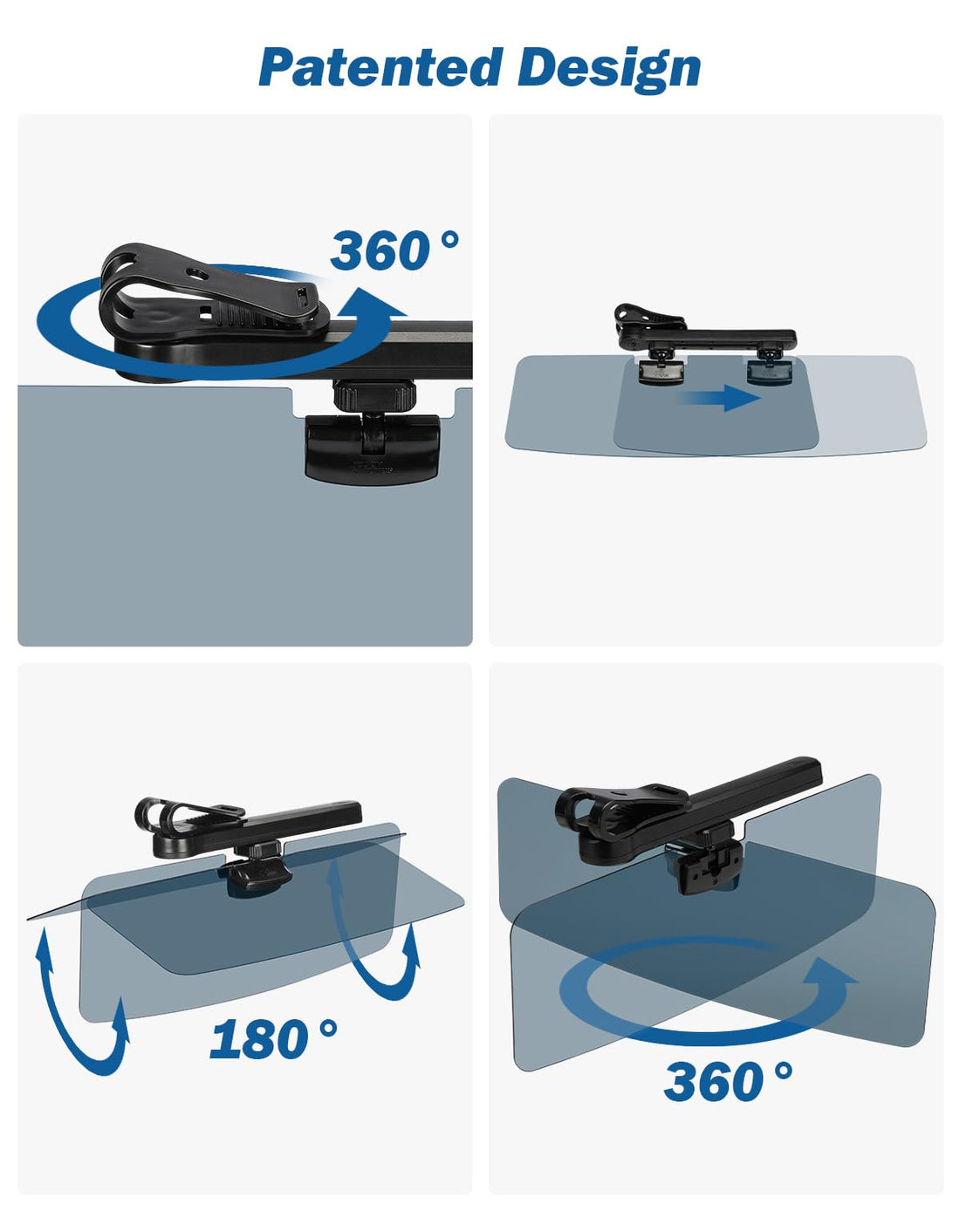 JOYTUTUS Car Sun Visor Extender, with Lastest Adjustable Angle Design, for SUV Truck Protects
