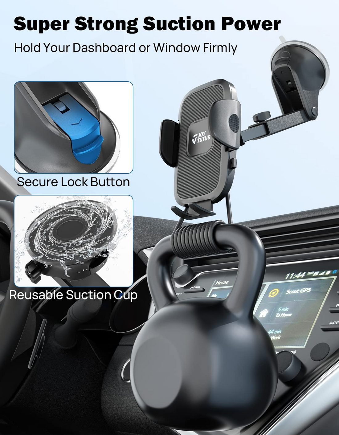 Car Cup Holder Phone Mount,3 in 1, Universal Fit iPhone, Samsung, LG with Screen size from 4-7 inch