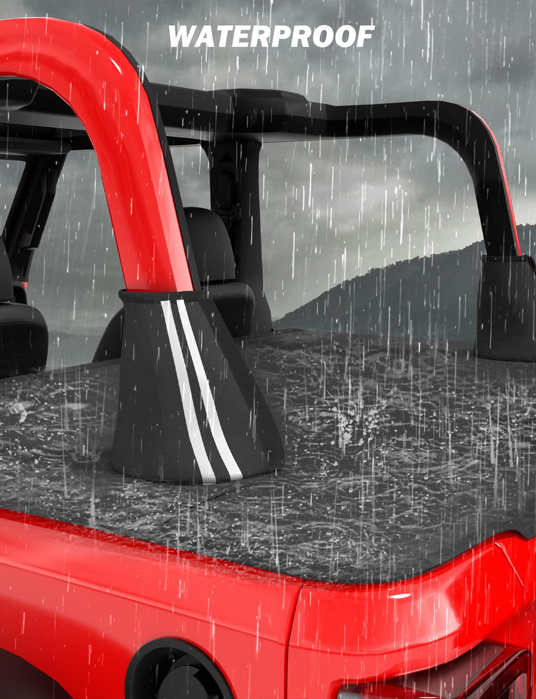 JOYTUTUS Tonneau Cover Fit for Wrangler JL 2 Doors, JL Trunk Cargo Cover Tailgate Cover