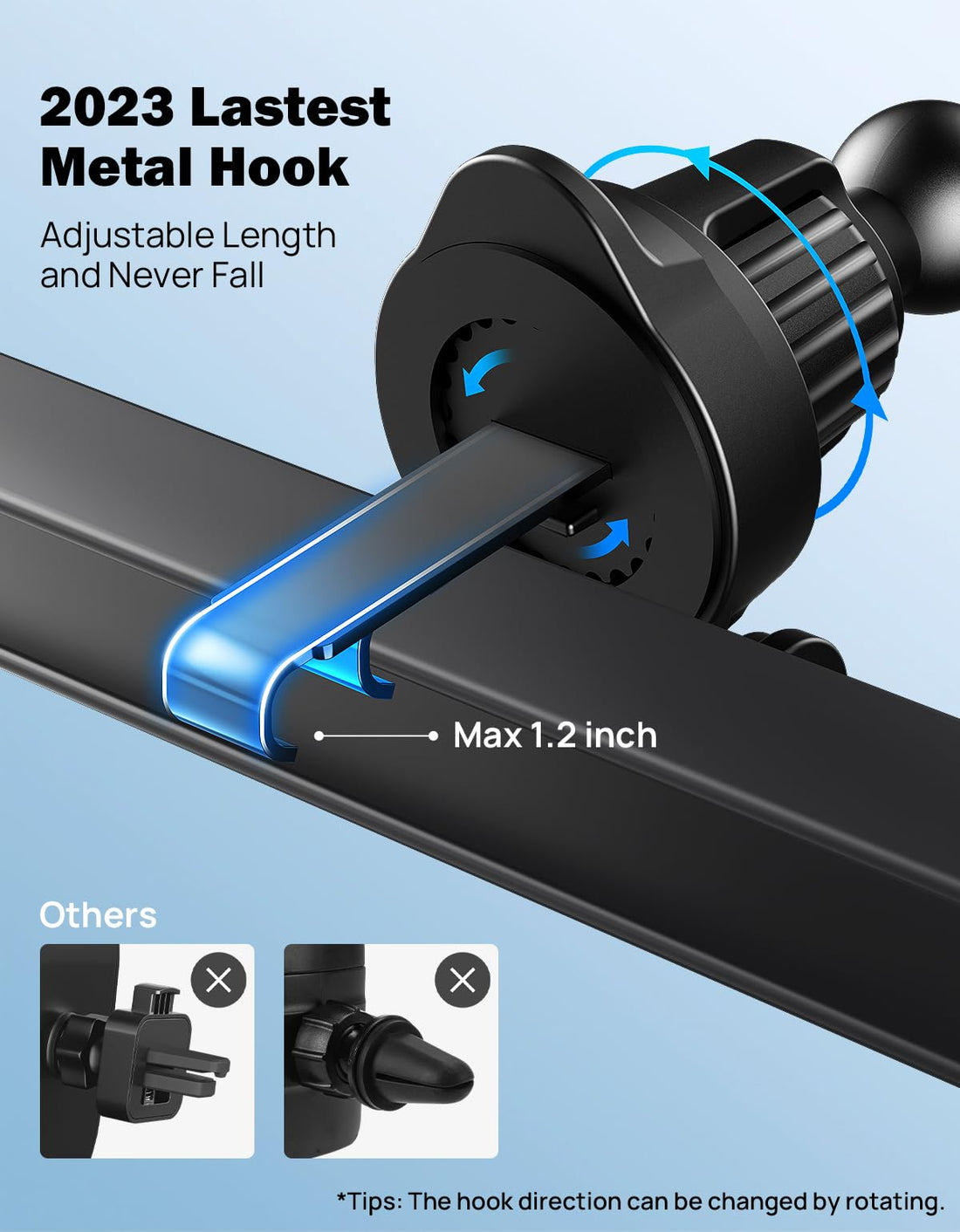 Phone Holder Car Vent Phone Mount,Adjustable, Fit iPhone Samsung All Smartphones