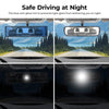 Rear View Mirror, Universal 11.81 Inch Panoramic Convex Interior Clip-on Wide Angle Mirror-Blue