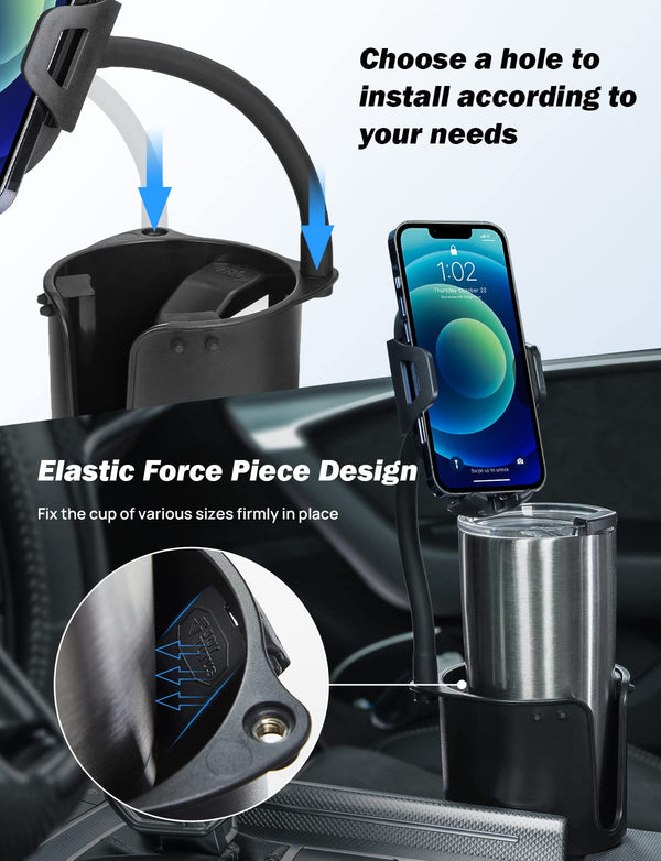 Car Cup Holder Phone Mount Cell Phone Holder Universal Perfect for Smartphones up to 6.7
